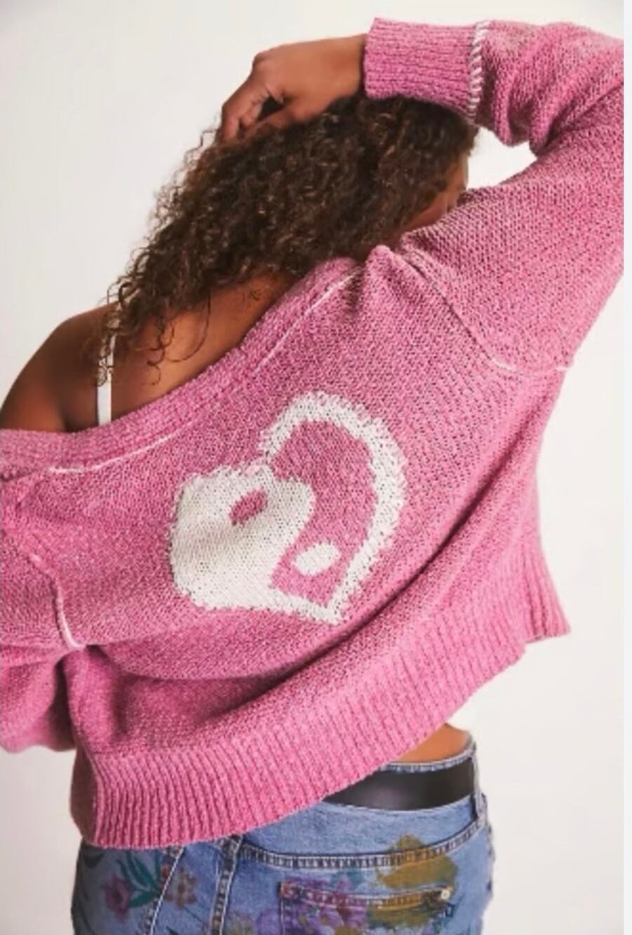 Anthropologie Pilcro Icon Cardigan Pink Ying Yang. Size S. Retail $119